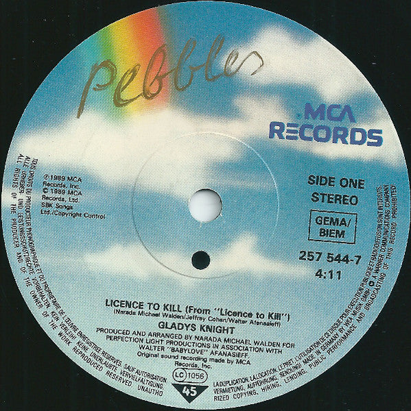 Gladys Knight : Licence To Kill (7", Single)