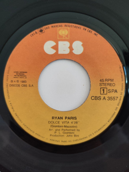 Ryan Paris : Dolce Vita (7", Single)