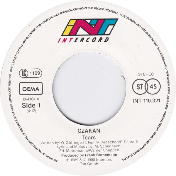 Czakan : Tears (7", Single)