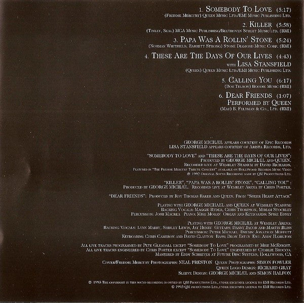 George Michael And Queen With Lisa Stansfield : Five Live (CD, EP)