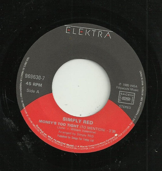 Simply Red : Money's Too Tight (To Mention) (7", Single)