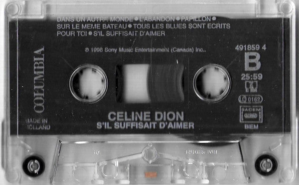 Céline Dion : S'il Suffisait D'aimer (Cass, Album)