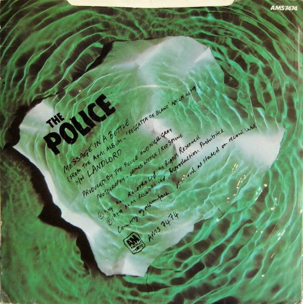 The Police : Message In A Bottle (7", Single, Pus)