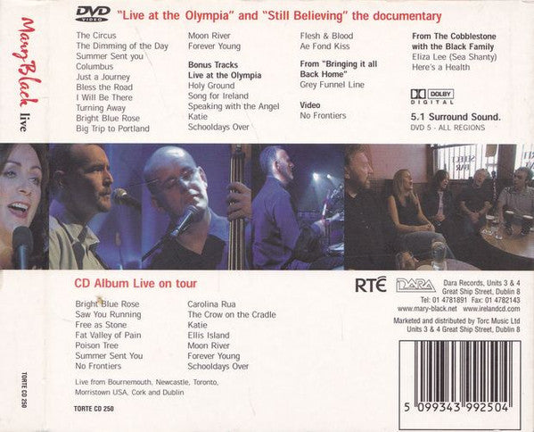 Mary Black : Live (CD, Album, Car + DVD-V)