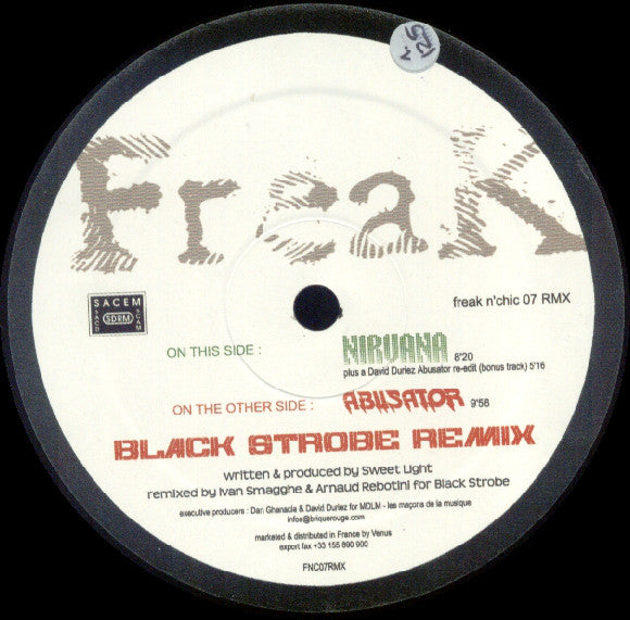 Sweet Light : Abusator (Black Strobe Remix) (12")