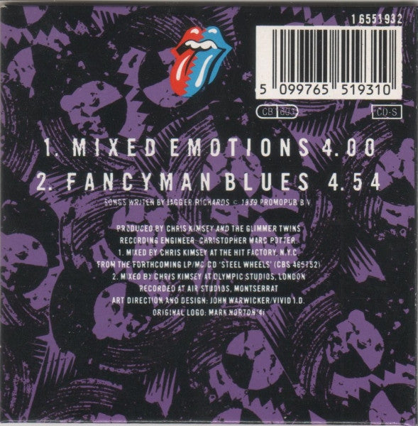 The Rolling Stones : Mixed Emotions (CD, Mini, Single)