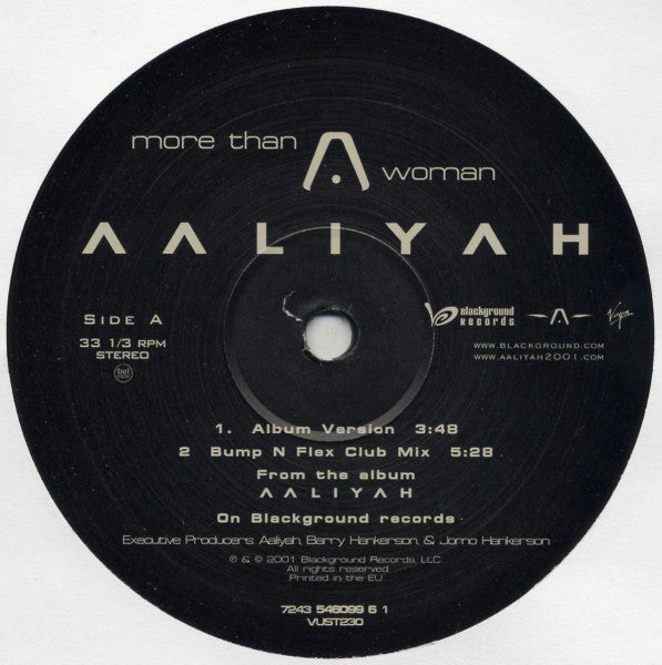 Aaliyah : More Than A Woman (12", Maxi)