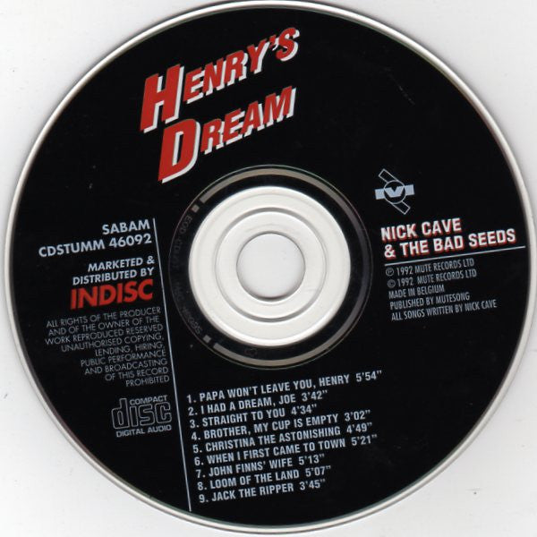 Nick Cave & The Bad Seeds : Henry's Dream (CD, Album)