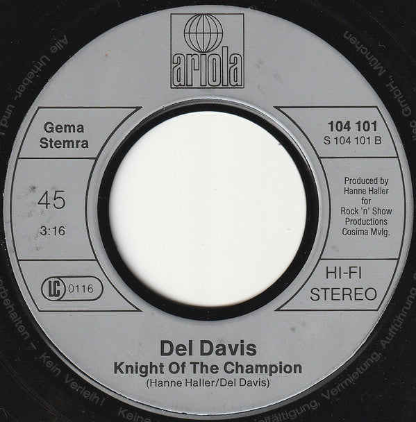 Del Davis : England, England / Knight Of The Champion (7", Single)