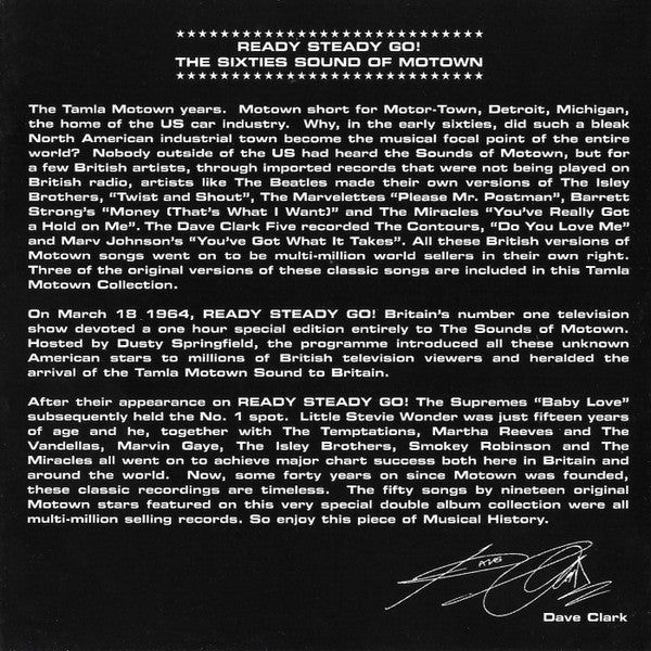 Various : Ready Steady Go! The Sixties Sound Of Motown (2xCD, Comp)