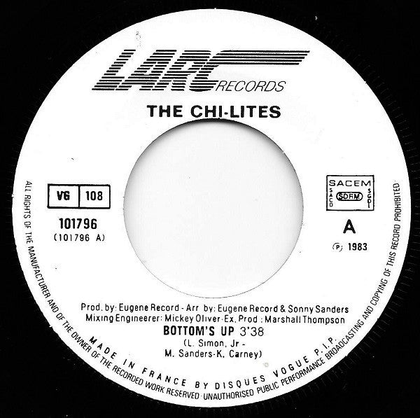 The Chi-Lites : Bottom's Up (7", Single)