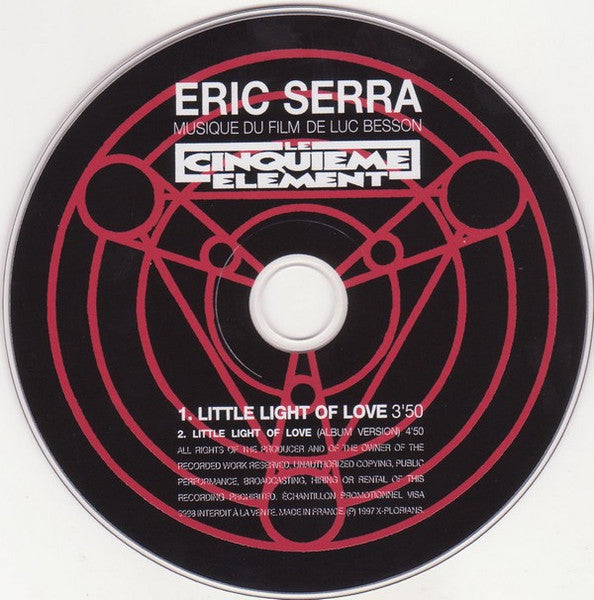 Eric Serra : Little Light Of Love (CD, Single, Promo, Car)
