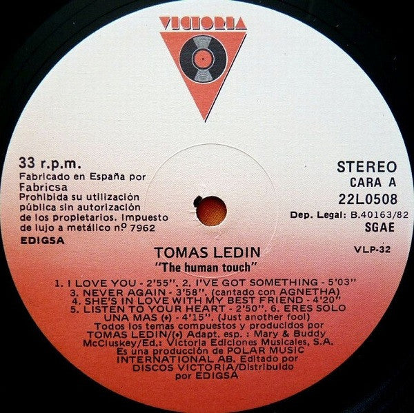 Tomas Ledin : The Human Touch (LP, Album)