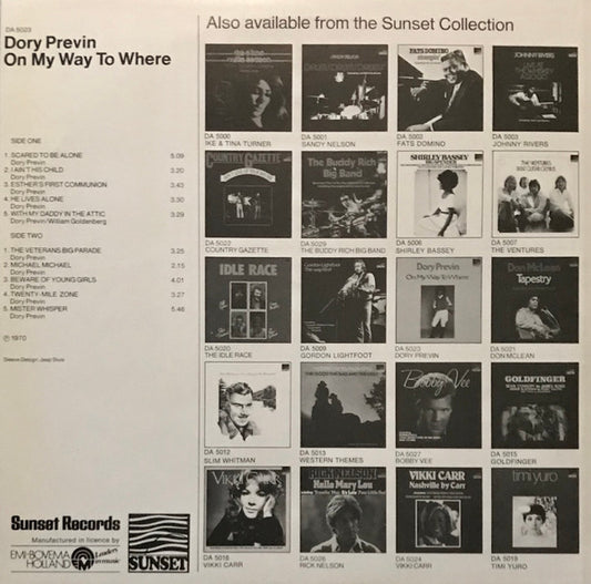 Dory Previn : On My Way To Where (LP, Album)