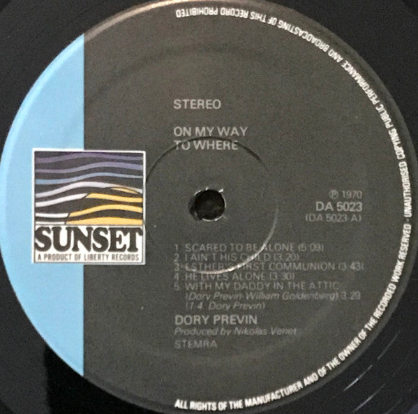 Dory Previn : On My Way To Where (LP, Album)