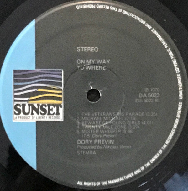 Dory Previn : On My Way To Where (LP, Album)