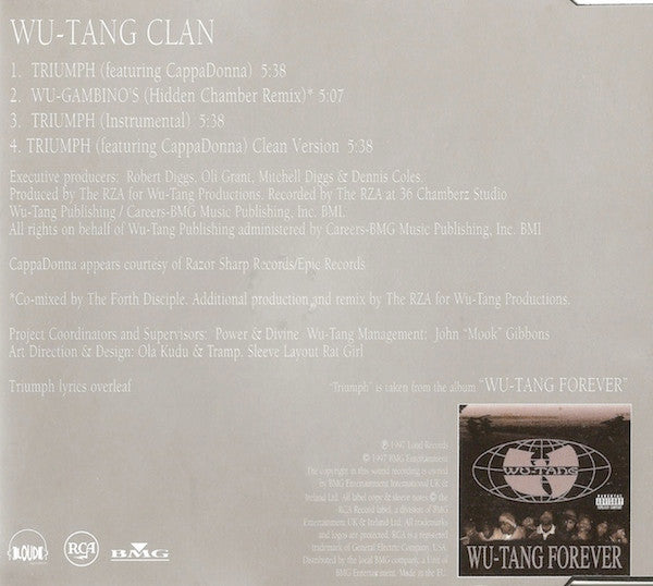 Wu-Tang Clan Featuring Cappadonna : Triumph (CD, Single)