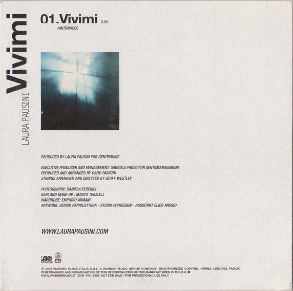 Laura Pausini : Vivimi (CD, Single, Promo, Car)
