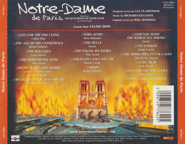 Various : Notre-Dame De Paris  (CD, Album)