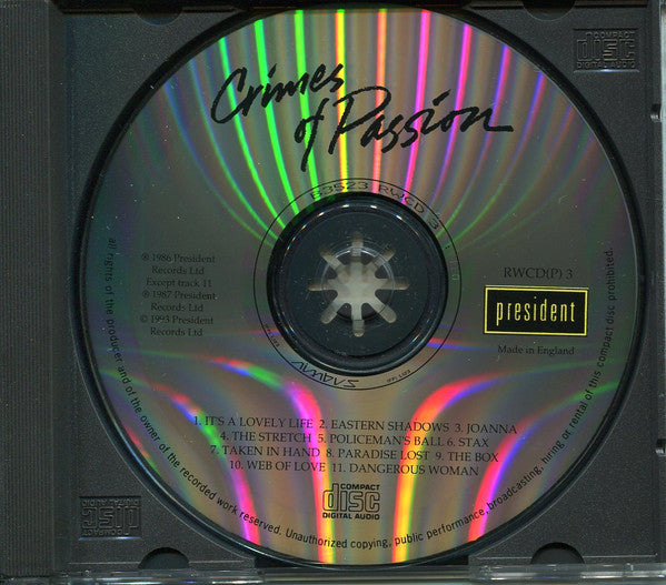 Rick Wakeman : Crimes Of Passion - Original Soundtrack Recording (CD, Album)
