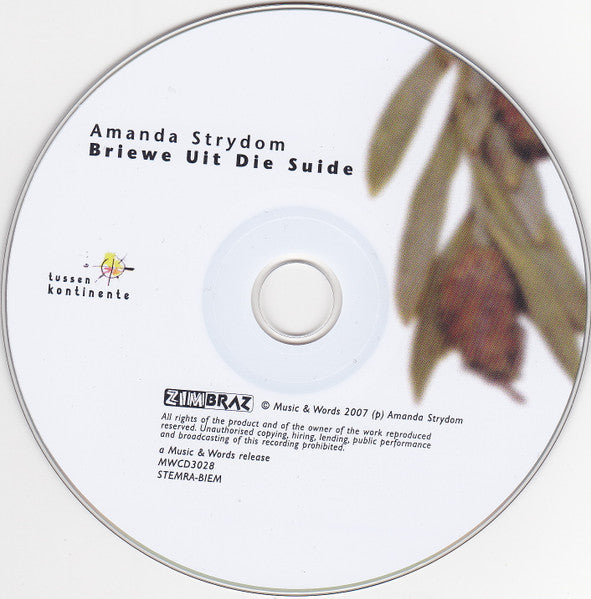 Amanda Strydom : Briewe Uit Die Suide (CD, Comp)