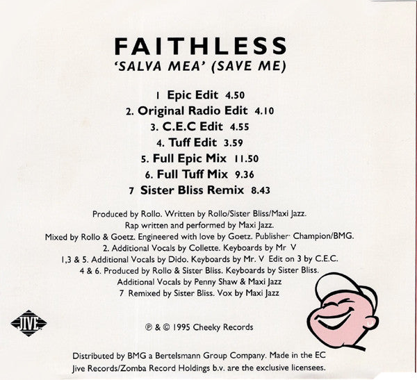 Faithless : Salva Mea (Save Me) (CD, Maxi)