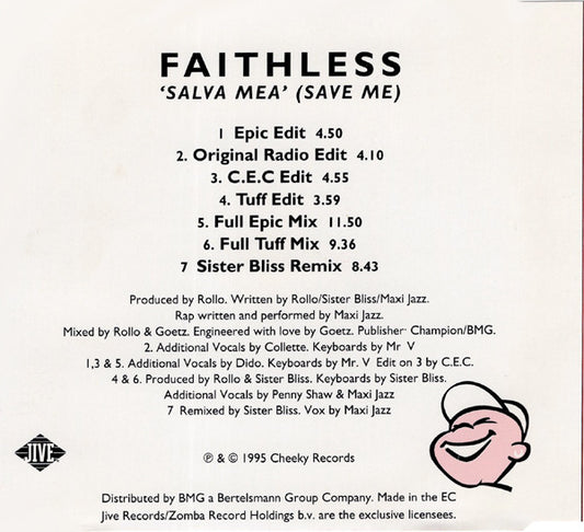 Faithless : Salva Mea (Save Me) (CD, Maxi)
