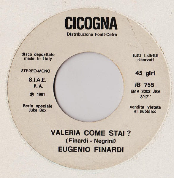 New Trolls / Eugenio Finardi : Il Serpente / Valeria Come Stai? (7", Jukebox)