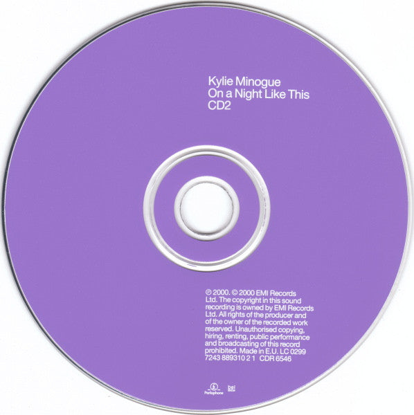 Kylie Minogue : On A Night Like This (CD, Single, CD2)