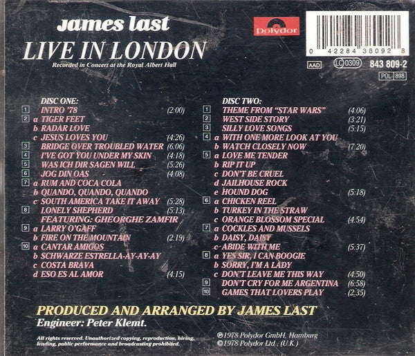 James Last : Live In London (2xCD, Album, RE)