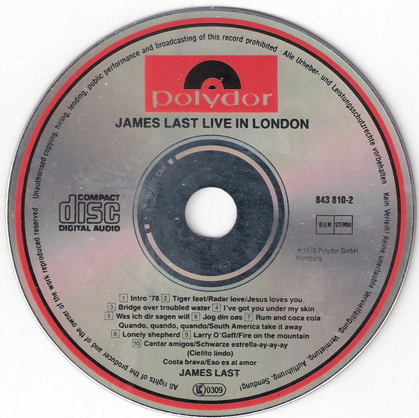 James Last : Live In London (2xCD, Album, RE)