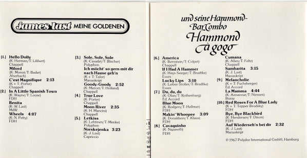 James Last & His Hammond Bar Combo : Hammond À GoGo  (CD, Album, RE)