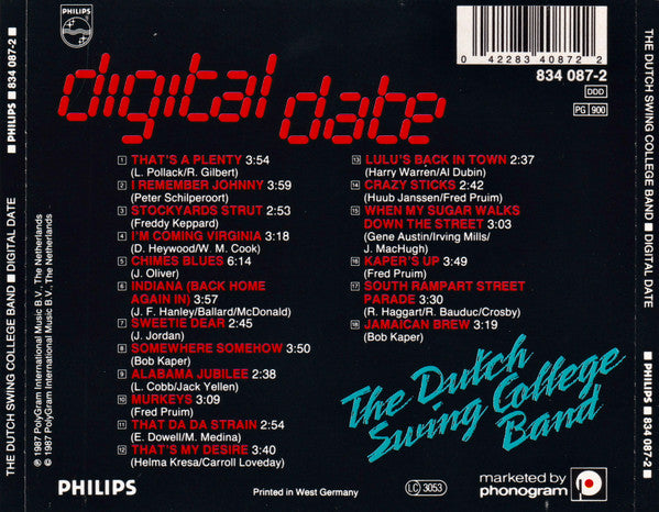The Dutch Swing College Band : Digital Date (CD, Album)