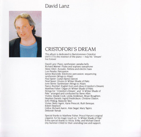 David Lanz : Cristofori's Dream (CD, Album)