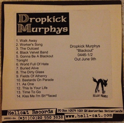 Dropkick Murphys : Blackout (CD, Album, Promo)