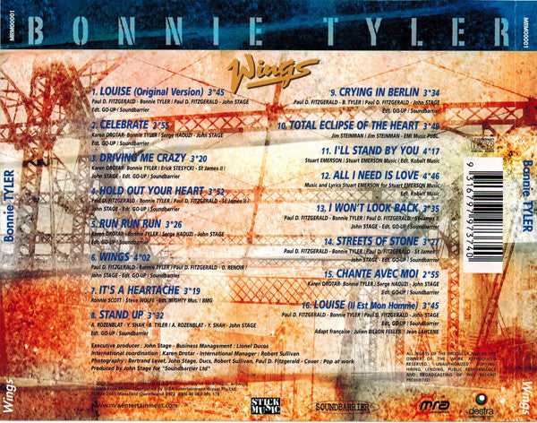 Bonnie Tyler : Wings (CD, Album)