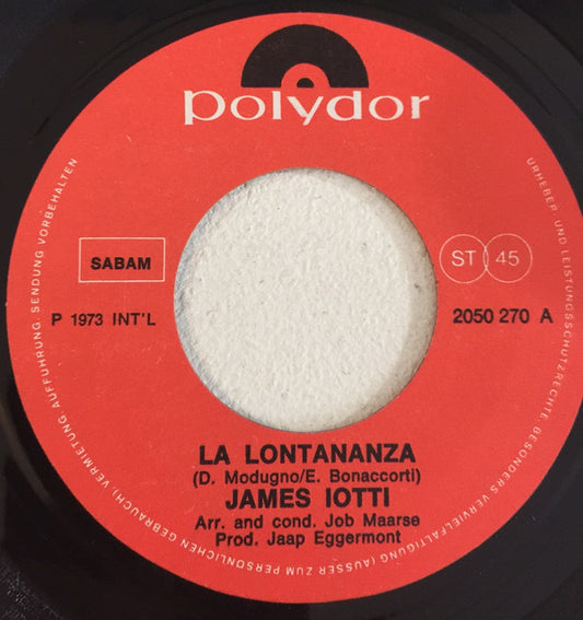 James Iotti : La Lontananza (7", Single)