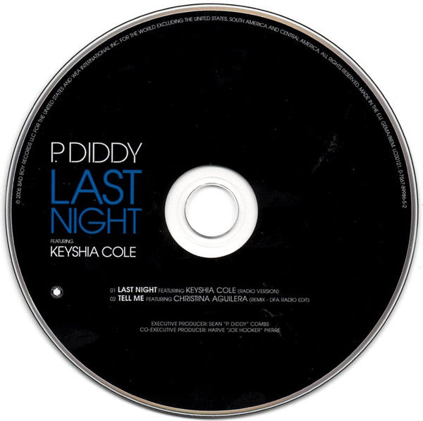 P. Diddy Featuring Keyshia Cole : Last Night (CD, Single)