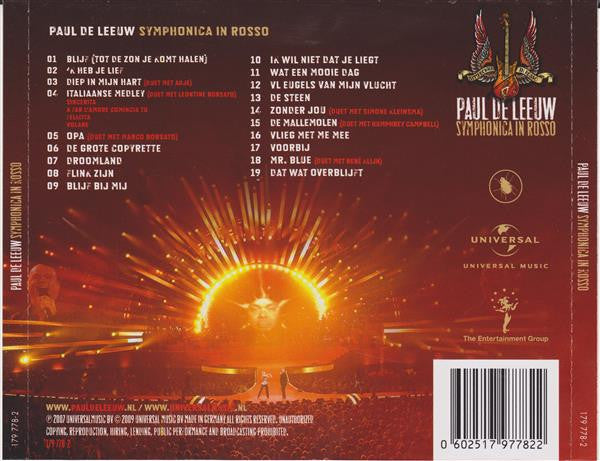 Paul de Leeuw : Symphonica In Rosso (CD)