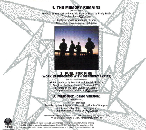 Metallica : The Memory Remains (CD, Single, #1)