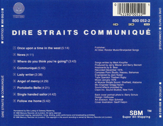 Dire Straits : Communiqué (CD, Album, RE, RM, RP)
