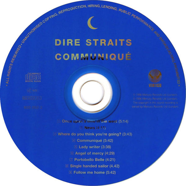 Dire Straits : Communiqué (CD, Album, RE, RM, RP)
