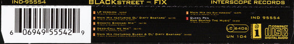Blackstreet With Special Guests Ol' Dirty Bastard And Slash (3) : Fix (CD, Maxi)