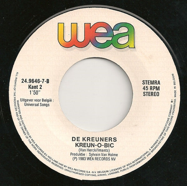 De Kreuners : Doe Het Gevecht (7", Single)