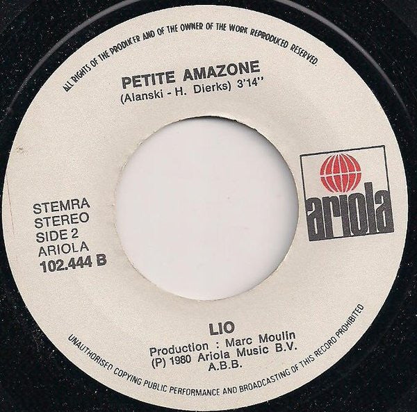 Lio : Amoureux Solitaires (Dis Moi Que Tu M'aimes) (7", Single)