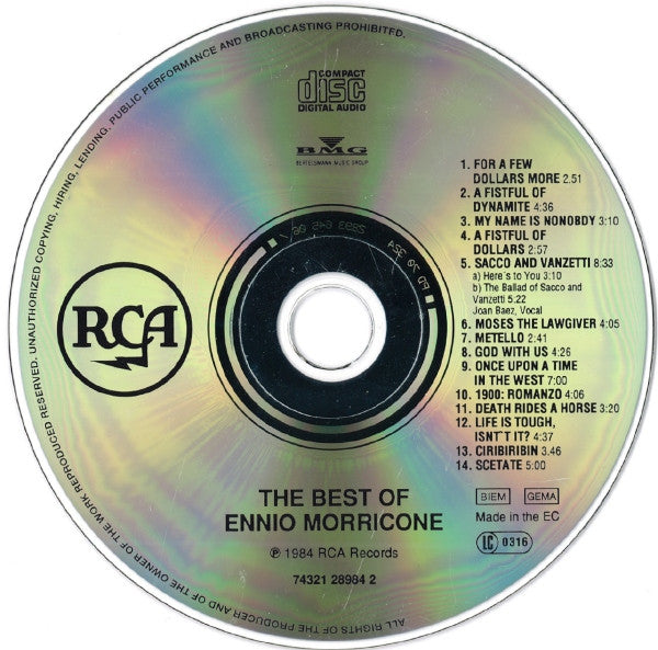Ennio Morricone : The Best Of Ennio Morricone (CD, Comp, RE)
