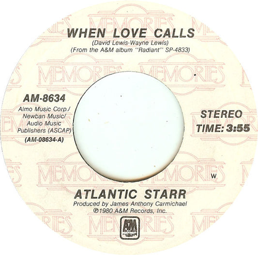 Atlantic Starr : When Love Calls / Send For Me (7")