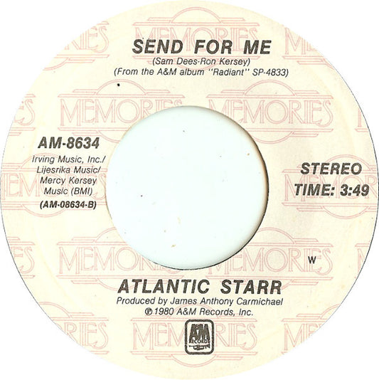 Atlantic Starr : When Love Calls / Send For Me (7")