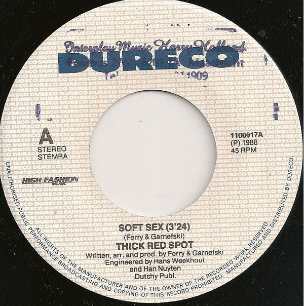 Thick Red Spot : Soft Sex (7", Single)