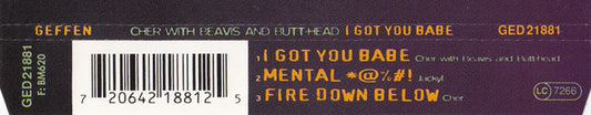 Cher With Beavis & Butt-Head : I Got You Babe (CD, Single)